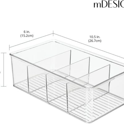 Plastic 4-Section Divided Organizer Bins