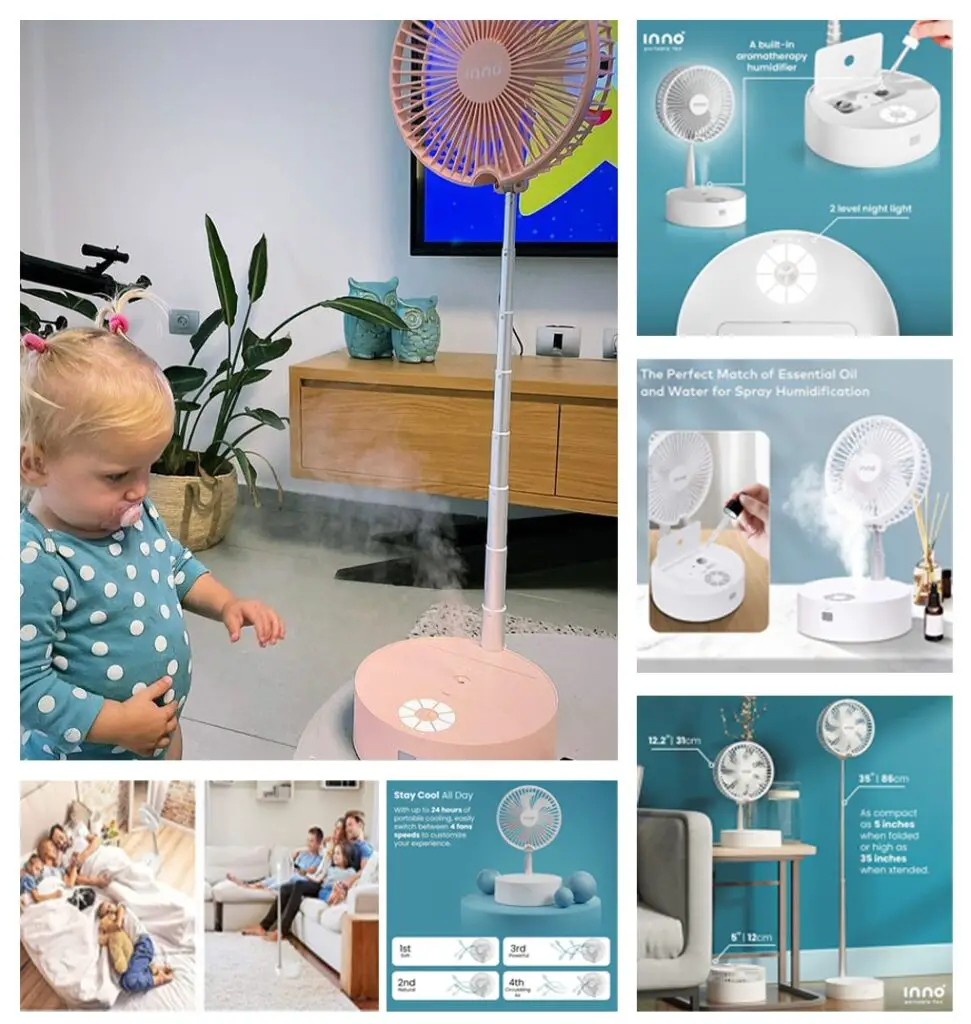 Inno Portable Fan & Essential Oil Diffuser