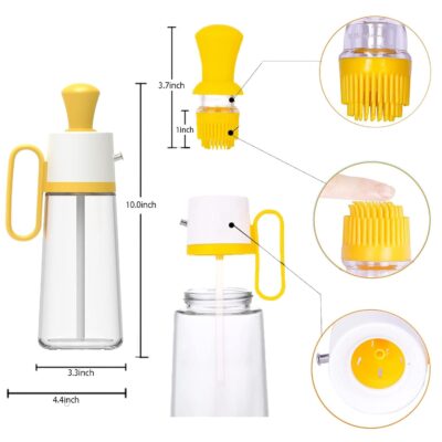 Glass Large Olive Oil Dispenser Bottle for Kitchen